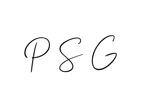 How to make P S G signature? Allison_Script is a professional autograph style. Create handwritten signature for P S G name. P S G signature style 2 images and pictures png