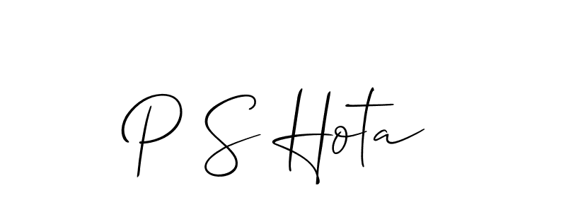 Make a beautiful signature design for name P S Hota. Use this online signature maker to create a handwritten signature for free. P S Hota signature style 2 images and pictures png