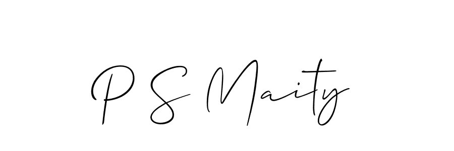 You should practise on your own different ways (Allison_Script) to write your name (P S Maity) in signature. don't let someone else do it for you. P S Maity signature style 2 images and pictures png