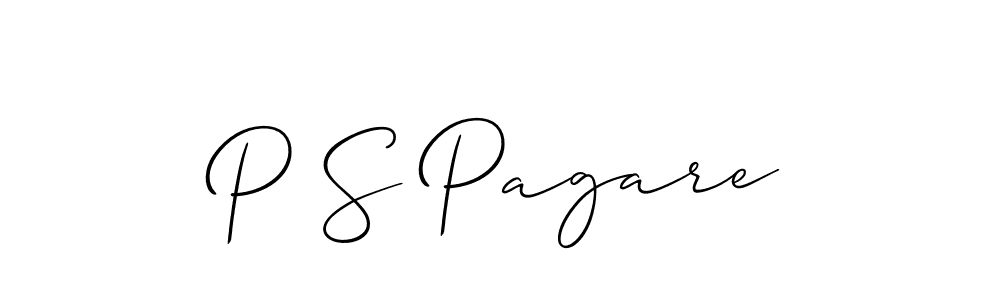 P S Pagare stylish signature style. Best Handwritten Sign (Allison_Script) for my name. Handwritten Signature Collection Ideas for my name P S Pagare. P S Pagare signature style 2 images and pictures png