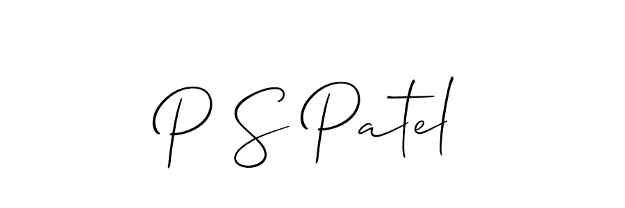 Allison_Script is a professional signature style that is perfect for those who want to add a touch of class to their signature. It is also a great choice for those who want to make their signature more unique. Get P S Patel name to fancy signature for free. P S Patel signature style 2 images and pictures png