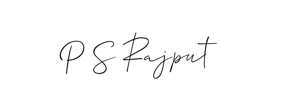 Allison_Script is a professional signature style that is perfect for those who want to add a touch of class to their signature. It is also a great choice for those who want to make their signature more unique. Get P S Rajput name to fancy signature for free. P S Rajput signature style 2 images and pictures png