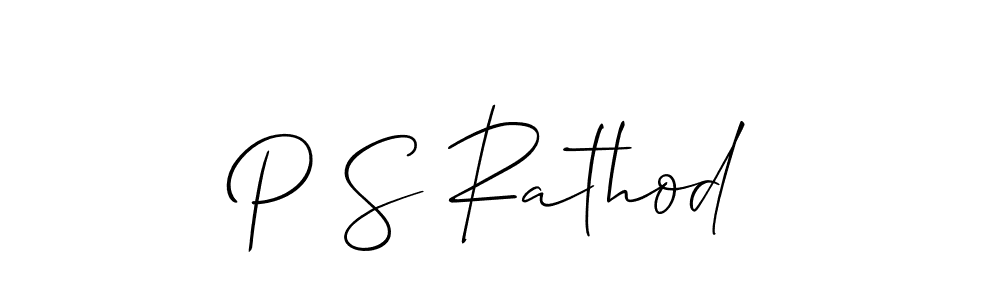 It looks lik you need a new signature style for name P S Rathod. Design unique handwritten (Allison_Script) signature with our free signature maker in just a few clicks. P S Rathod signature style 2 images and pictures png