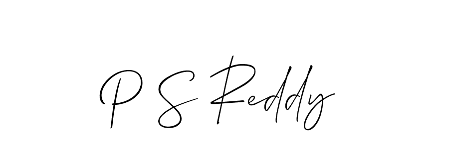 Best and Professional Signature Style for P S Reddy. Allison_Script Best Signature Style Collection. P S Reddy signature style 2 images and pictures png