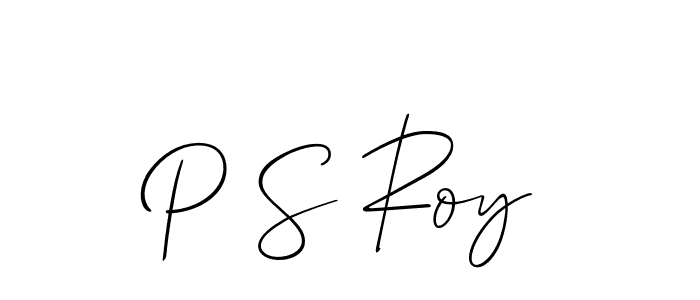 Use a signature maker to create a handwritten signature online. With this signature software, you can design (Allison_Script) your own signature for name P S Roy. P S Roy signature style 2 images and pictures png