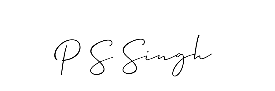 Once you've used our free online signature maker to create your best signature Allison_Script style, it's time to enjoy all of the benefits that P S Singh name signing documents. P S Singh signature style 2 images and pictures png