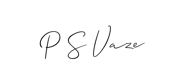 Make a beautiful signature design for name P S Vaze. Use this online signature maker to create a handwritten signature for free. P S Vaze signature style 2 images and pictures png