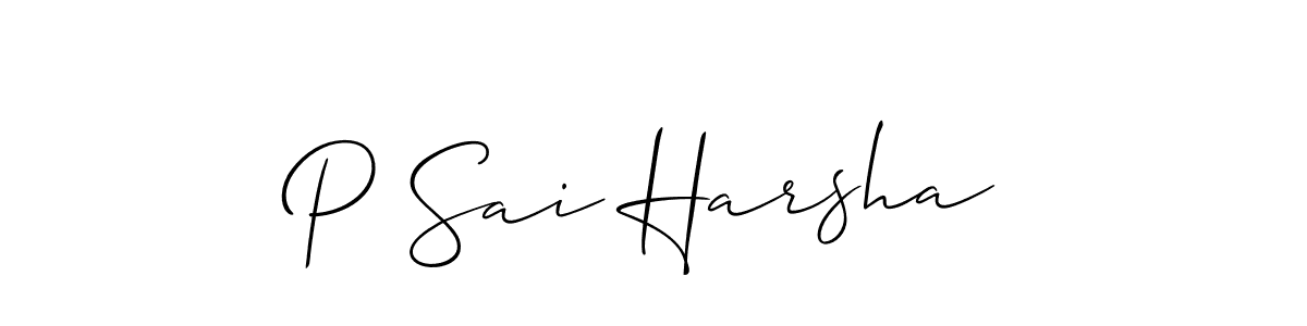This is the best signature style for the P Sai Harsha name. Also you like these signature font (Allison_Script). Mix name signature. P Sai Harsha signature style 2 images and pictures png