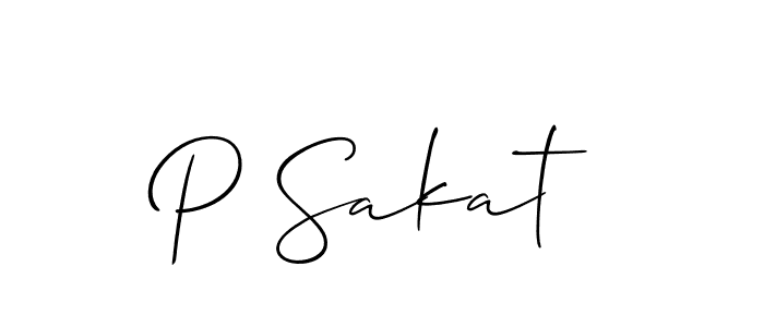 Once you've used our free online signature maker to create your best signature Allison_Script style, it's time to enjoy all of the benefits that P Sakat name signing documents. P Sakat signature style 2 images and pictures png