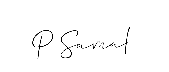 P Samal stylish signature style. Best Handwritten Sign (Allison_Script) for my name. Handwritten Signature Collection Ideas for my name P Samal. P Samal signature style 2 images and pictures png