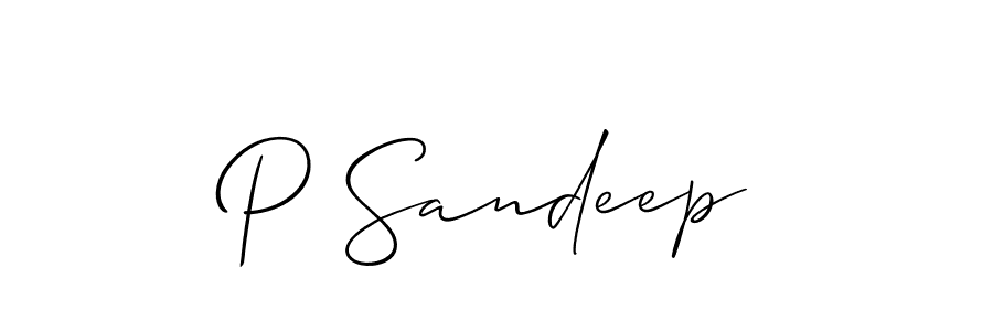 Make a beautiful signature design for name P Sandeep. Use this online signature maker to create a handwritten signature for free. P Sandeep signature style 2 images and pictures png