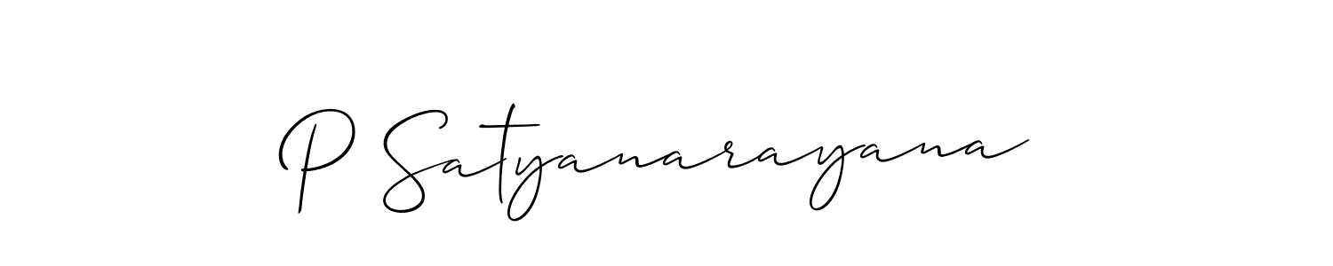 if you are searching for the best signature style for your name P Satyanarayana. so please give up your signature search. here we have designed multiple signature styles  using Allison_Script. P Satyanarayana signature style 2 images and pictures png