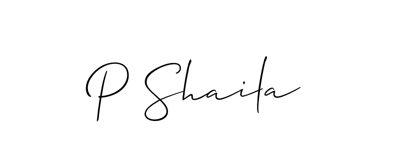 P Shaila stylish signature style. Best Handwritten Sign (Allison_Script) for my name. Handwritten Signature Collection Ideas for my name P Shaila. P Shaila signature style 2 images and pictures png