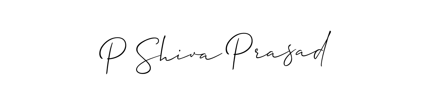 Similarly Allison_Script is the best handwritten signature design. Signature creator online .You can use it as an online autograph creator for name P Shiva Prasad. P Shiva Prasad signature style 2 images and pictures png