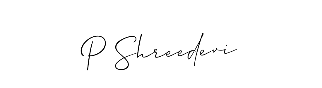 Best and Professional Signature Style for P Shreedevi. Allison_Script Best Signature Style Collection. P Shreedevi signature style 2 images and pictures png