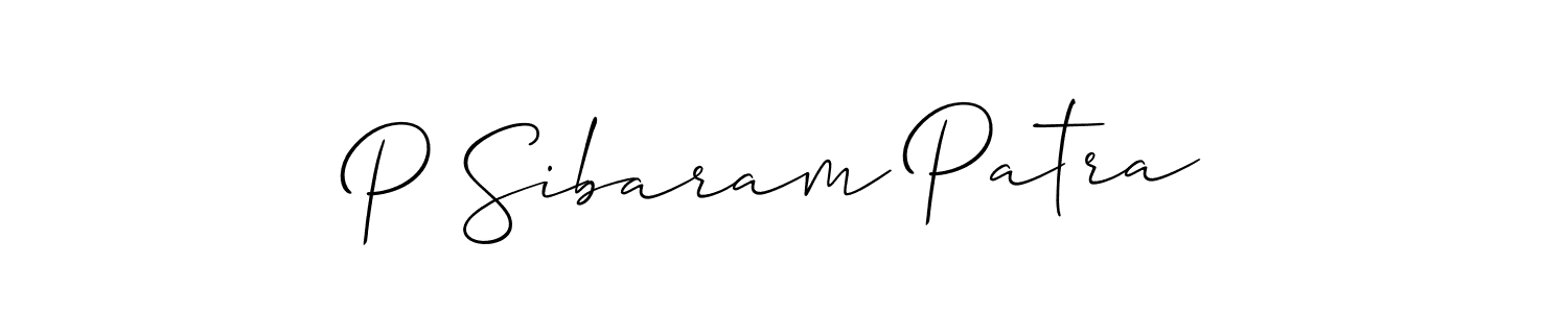 It looks lik you need a new signature style for name P Sibaram Patra. Design unique handwritten (Allison_Script) signature with our free signature maker in just a few clicks. P Sibaram Patra signature style 2 images and pictures png