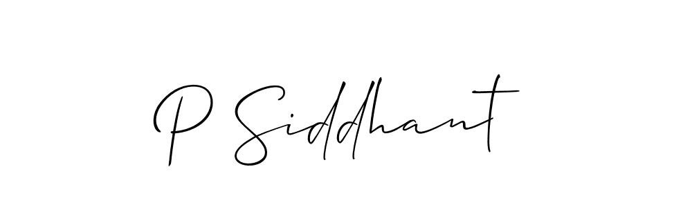 It looks lik you need a new signature style for name P Siddhant. Design unique handwritten (Allison_Script) signature with our free signature maker in just a few clicks. P Siddhant signature style 2 images and pictures png