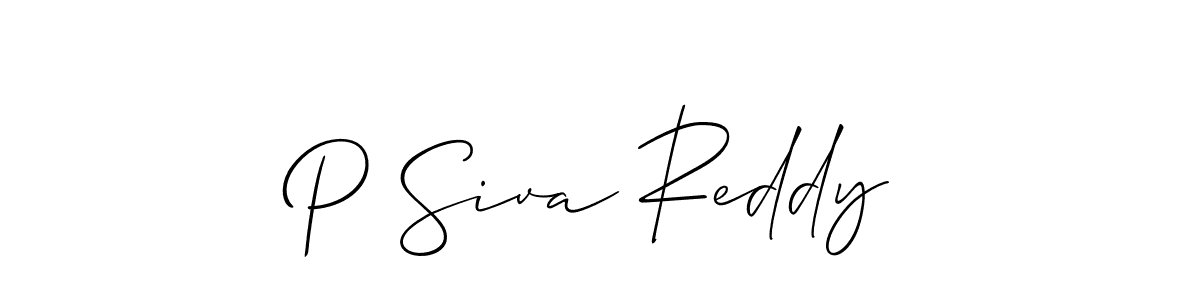 Also You can easily find your signature by using the search form. We will create P Siva Reddy name handwritten signature images for you free of cost using Allison_Script sign style. P Siva Reddy signature style 2 images and pictures png
