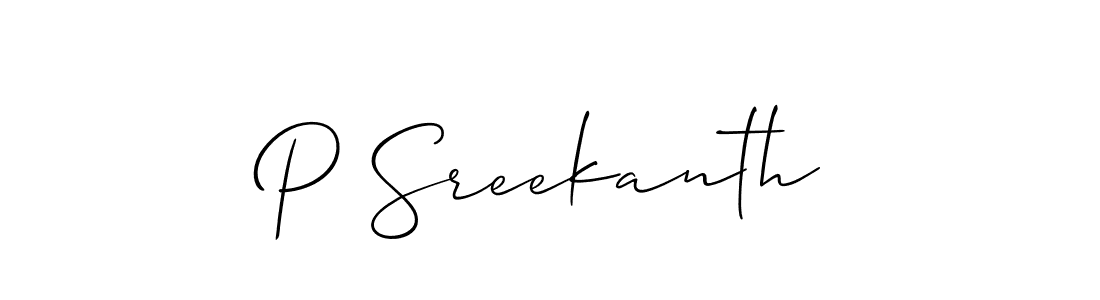 Make a beautiful signature design for name P Sreekanth. Use this online signature maker to create a handwritten signature for free. P Sreekanth signature style 2 images and pictures png