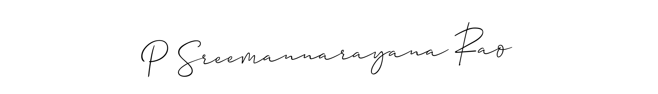 Also You can easily find your signature by using the search form. We will create P Sreemannarayana Rao name handwritten signature images for you free of cost using Allison_Script sign style. P Sreemannarayana Rao signature style 2 images and pictures png