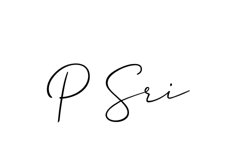 Similarly Allison_Script is the best handwritten signature design. Signature creator online .You can use it as an online autograph creator for name P Sri. P Sri signature style 2 images and pictures png