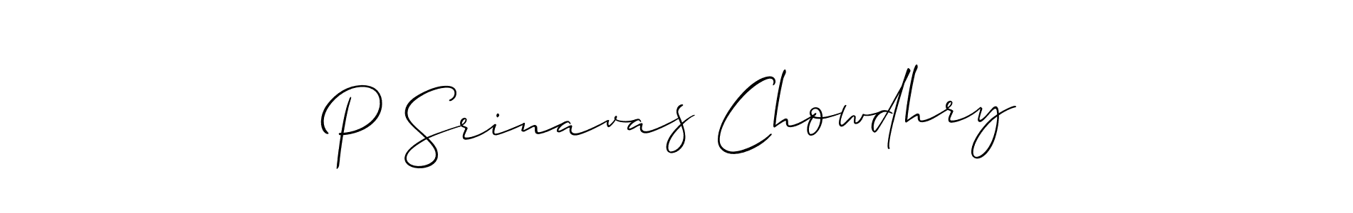 You can use this online signature creator to create a handwritten signature for the name P Srinavas Chowdhry. This is the best online autograph maker. P Srinavas Chowdhry signature style 2 images and pictures png
