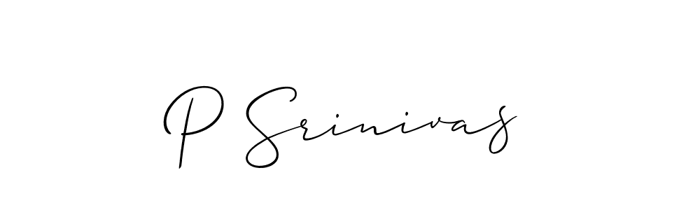 How to make P Srinivas name signature. Use Allison_Script style for creating short signs online. This is the latest handwritten sign. P Srinivas signature style 2 images and pictures png