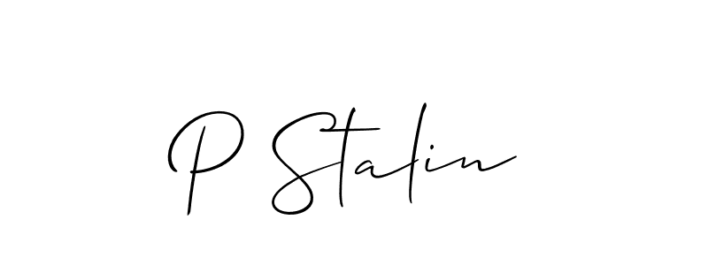 P Stalin stylish signature style. Best Handwritten Sign (Allison_Script) for my name. Handwritten Signature Collection Ideas for my name P Stalin. P Stalin signature style 2 images and pictures png