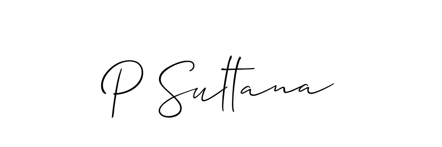 Once you've used our free online signature maker to create your best signature Allison_Script style, it's time to enjoy all of the benefits that P Sultana name signing documents. P Sultana signature style 2 images and pictures png