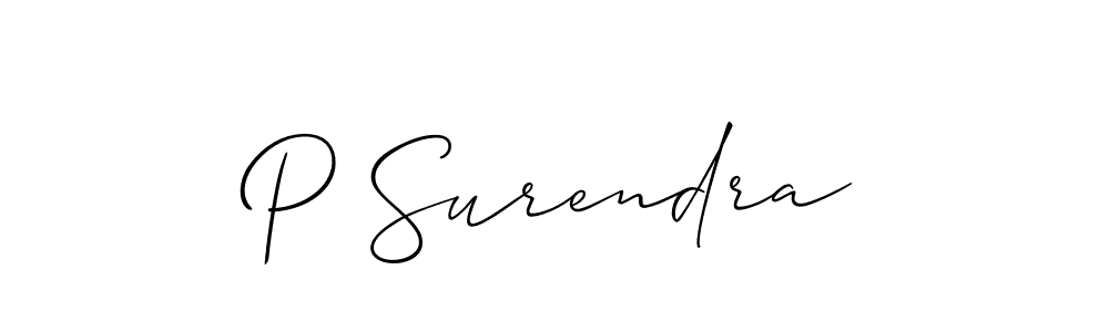 You can use this online signature creator to create a handwritten signature for the name P Surendra. This is the best online autograph maker. P Surendra signature style 2 images and pictures png