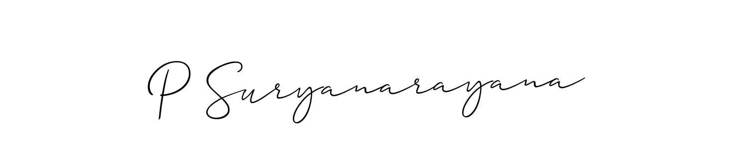 Best and Professional Signature Style for P Suryanarayana. Allison_Script Best Signature Style Collection. P Suryanarayana signature style 2 images and pictures png