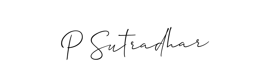 Best and Professional Signature Style for P Sutradhar. Allison_Script Best Signature Style Collection. P Sutradhar signature style 2 images and pictures png