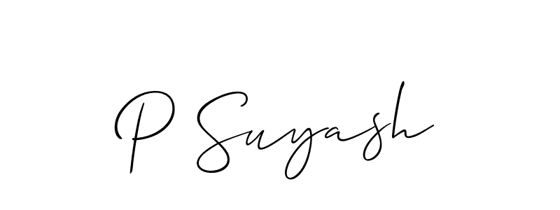 See photos of P Suyash official signature by Spectra . Check more albums & portfolios. Read reviews & check more about Allison_Script font. P Suyash signature style 2 images and pictures png