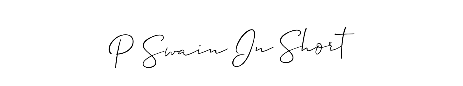 Also we have P Swain In Short name is the best signature style. Create professional handwritten signature collection using Allison_Script autograph style. P Swain In Short signature style 2 images and pictures png