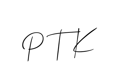 Also we have P T K name is the best signature style. Create professional handwritten signature collection using Allison_Script autograph style. P T K signature style 2 images and pictures png