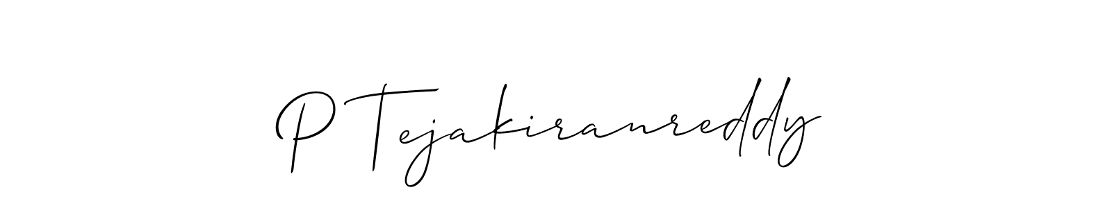 It looks lik you need a new signature style for name P Tejakiranreddy. Design unique handwritten (Allison_Script) signature with our free signature maker in just a few clicks. P Tejakiranreddy signature style 2 images and pictures png