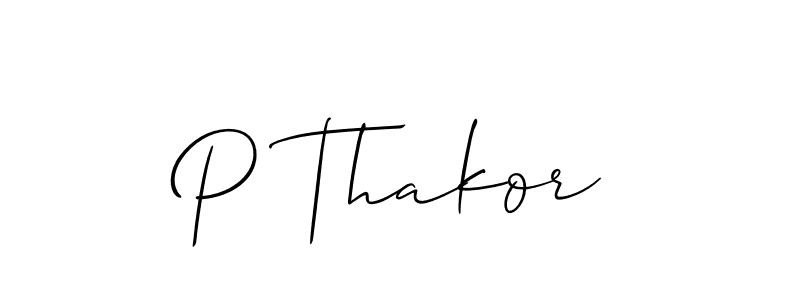 P Thakor stylish signature style. Best Handwritten Sign (Allison_Script) for my name. Handwritten Signature Collection Ideas for my name P Thakor. P Thakor signature style 2 images and pictures png