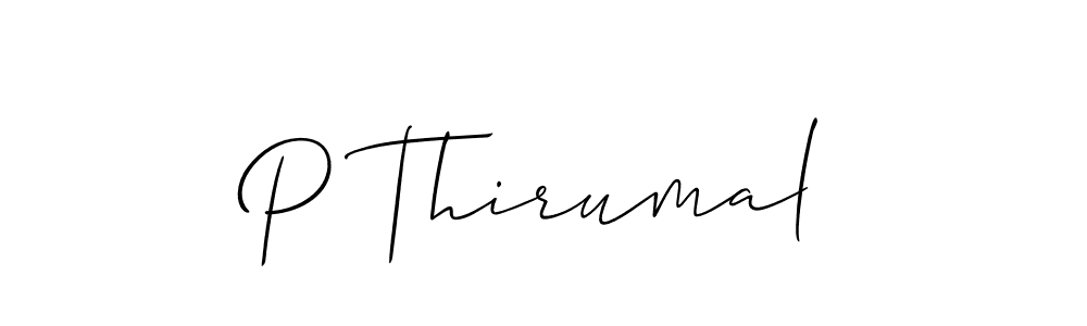 Make a short P Thirumal signature style. Manage your documents anywhere anytime using Allison_Script. Create and add eSignatures, submit forms, share and send files easily. P Thirumal signature style 2 images and pictures png