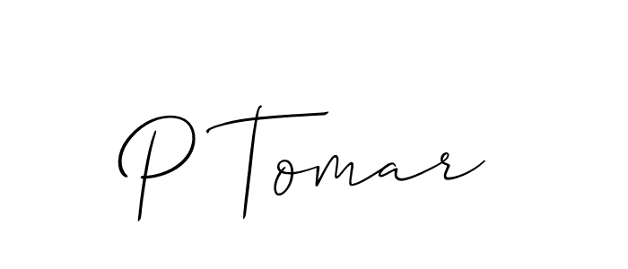 Make a short P Tomar signature style. Manage your documents anywhere anytime using Allison_Script. Create and add eSignatures, submit forms, share and send files easily. P Tomar signature style 2 images and pictures png