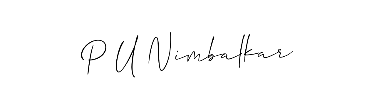 Best and Professional Signature Style for P U Nimbalkar. Allison_Script Best Signature Style Collection. P U Nimbalkar signature style 2 images and pictures png