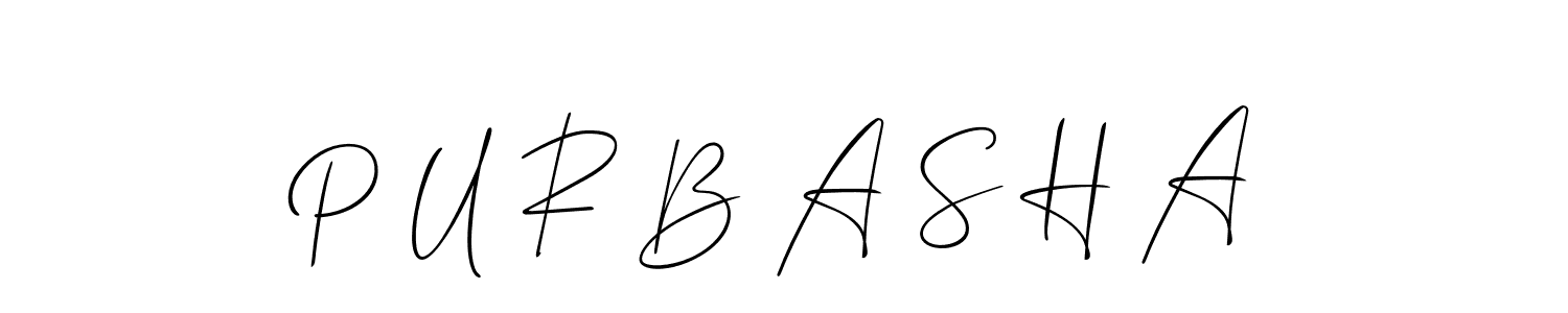 You can use this online signature creator to create a handwritten signature for the name P U R B A S H A. This is the best online autograph maker. P U R B A S H A signature style 2 images and pictures png