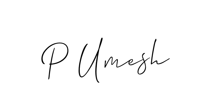 How to Draw P Umesh signature style? Allison_Script is a latest design signature styles for name P Umesh. P Umesh signature style 2 images and pictures png