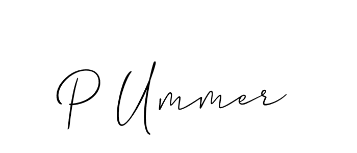 Best and Professional Signature Style for P Ummer. Allison_Script Best Signature Style Collection. P Ummer signature style 2 images and pictures png