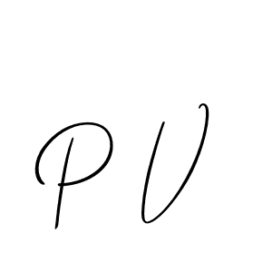 How to make P V signature? Allison_Script is a professional autograph style. Create handwritten signature for P V name. P V signature style 2 images and pictures png