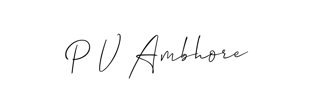 Here are the top 10 professional signature styles for the name P V Ambhore. These are the best autograph styles you can use for your name. P V Ambhore signature style 2 images and pictures png