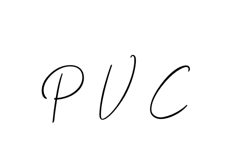 Create a beautiful signature design for name P V C. With this signature (Allison_Script) fonts, you can make a handwritten signature for free. P V C signature style 2 images and pictures png