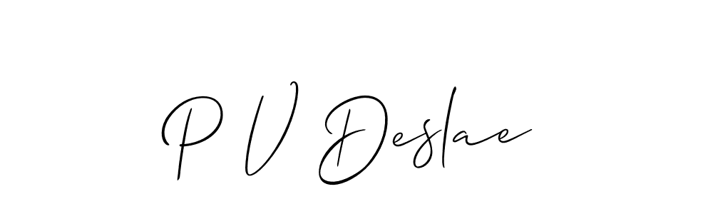 Check out images of Autograph of P V Deslae name. Actor P V Deslae Signature Style. Allison_Script is a professional sign style online. P V Deslae signature style 2 images and pictures png