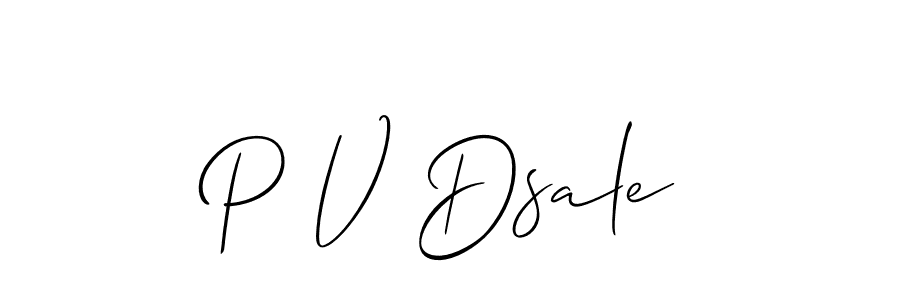 Make a beautiful signature design for name P V Dsale. With this signature (Allison_Script) style, you can create a handwritten signature for free. P V Dsale signature style 2 images and pictures png