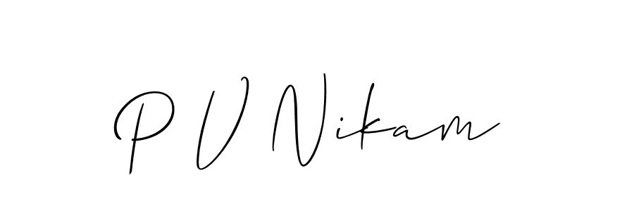 Similarly Allison_Script is the best handwritten signature design. Signature creator online .You can use it as an online autograph creator for name P V Nikam. P V Nikam signature style 2 images and pictures png