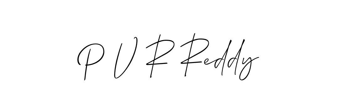 The best way (Allison_Script) to make a short signature is to pick only two or three words in your name. The name P V R Reddy include a total of six letters. For converting this name. P V R Reddy signature style 2 images and pictures png